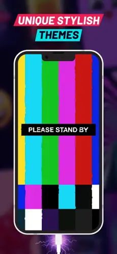 Unique stylish themes: a Please Stand By color bars theme