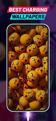 Best charging wallpapers: a pile of orange emoji faces